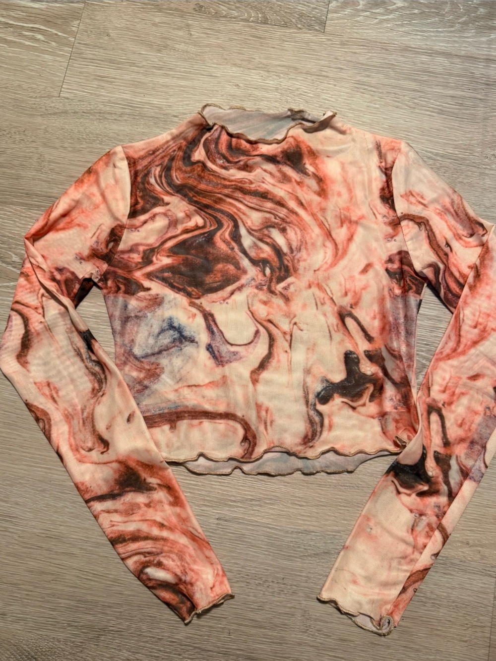 NWOT Blush Mark Mesh Top